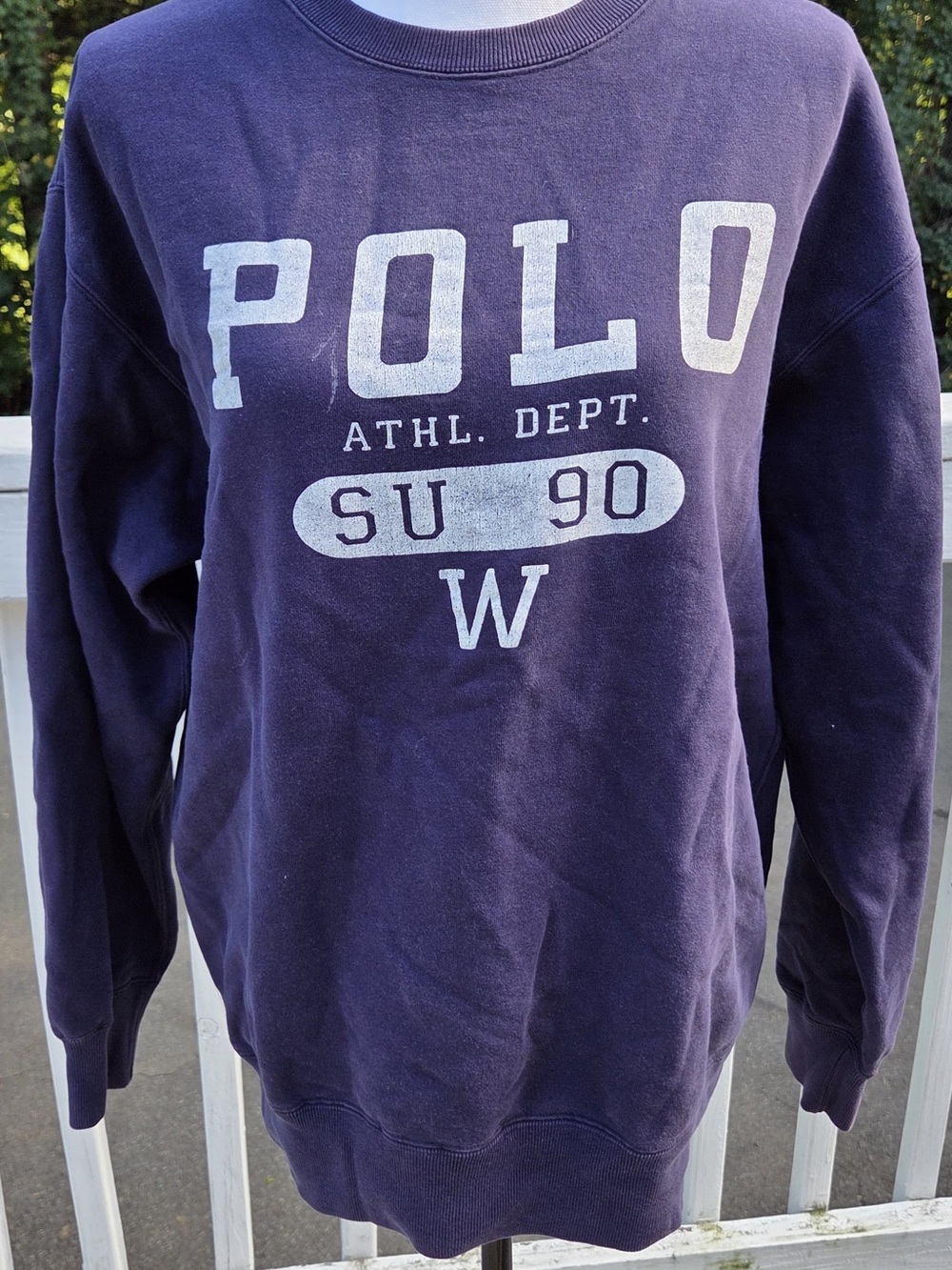 Ralph Lauren Country Navy Crewneck Sweatshirt with White Polo Graphic